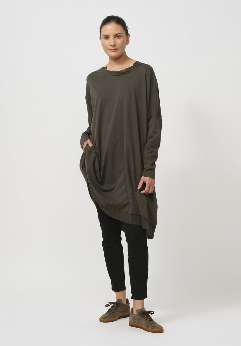 Rundholz Black Label Relaxed Cotton Tunic in Jungle Green	