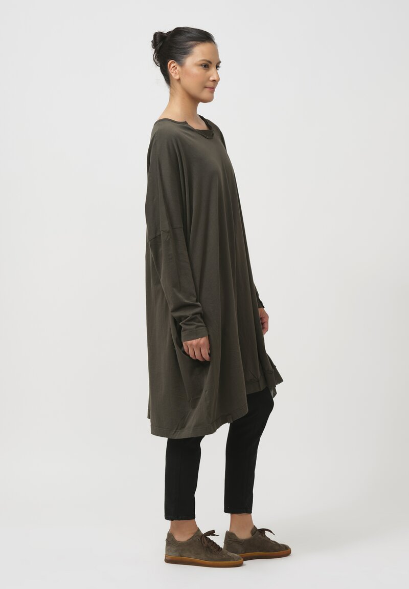 Rundholz Black Label Relaxed Cotton Tunic in Jungle Green	