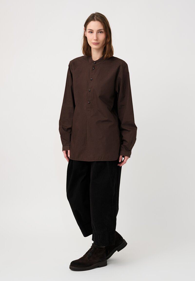Toogood Cotton Poplin The Botanist Shirt in Umber Brown