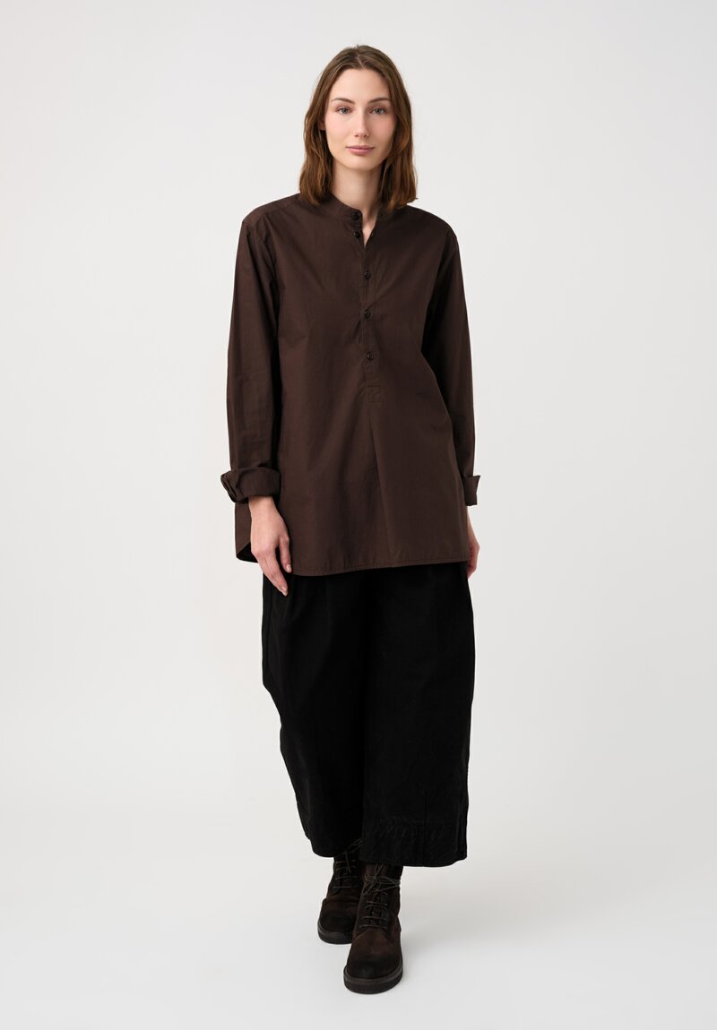 Toogood Cotton Poplin The Botanist Shirt in Umber Brown