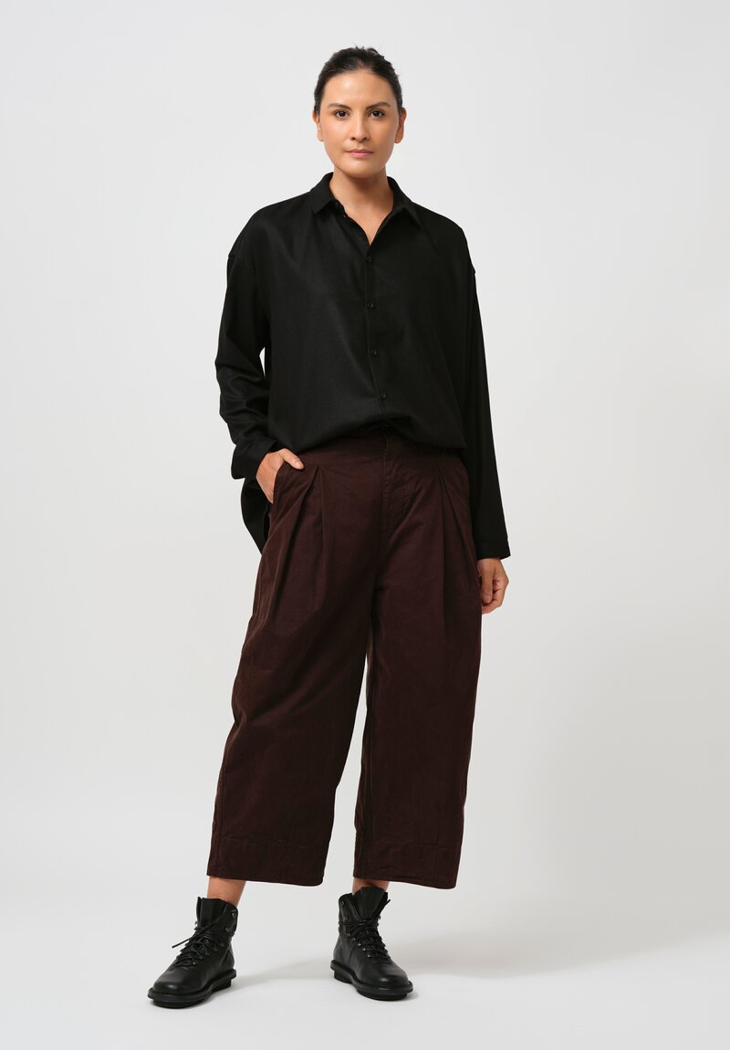 Toogood Cotton Canvas Etcher Trouser in Umber Brown	