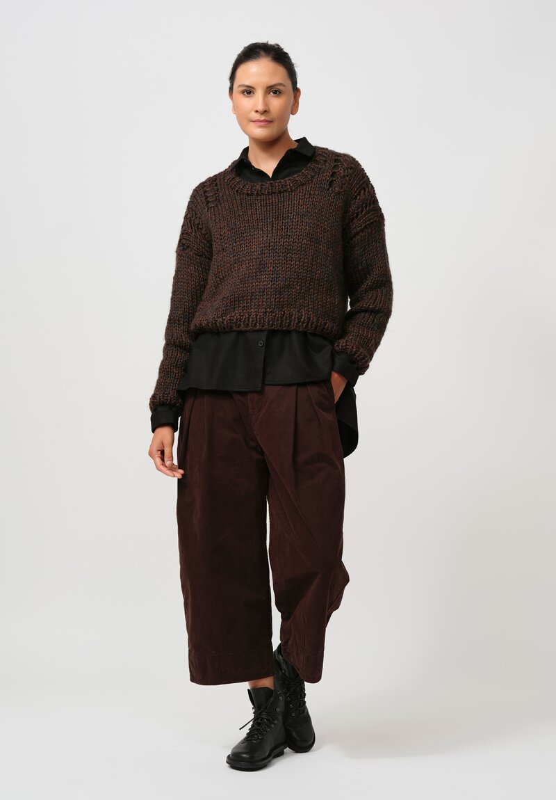 Toogood Cotton Canvas Etcher Trouser in Umber Brown	