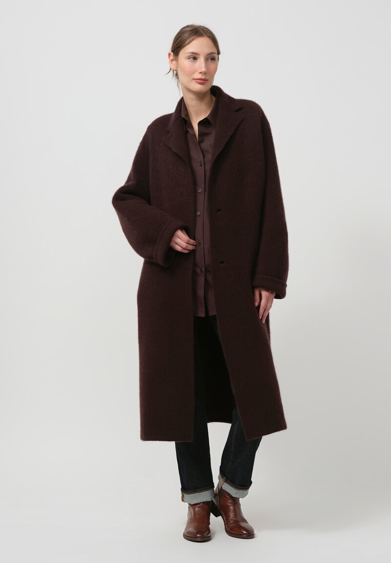 Boboutic Cashmere & Silk Coat in Brown	