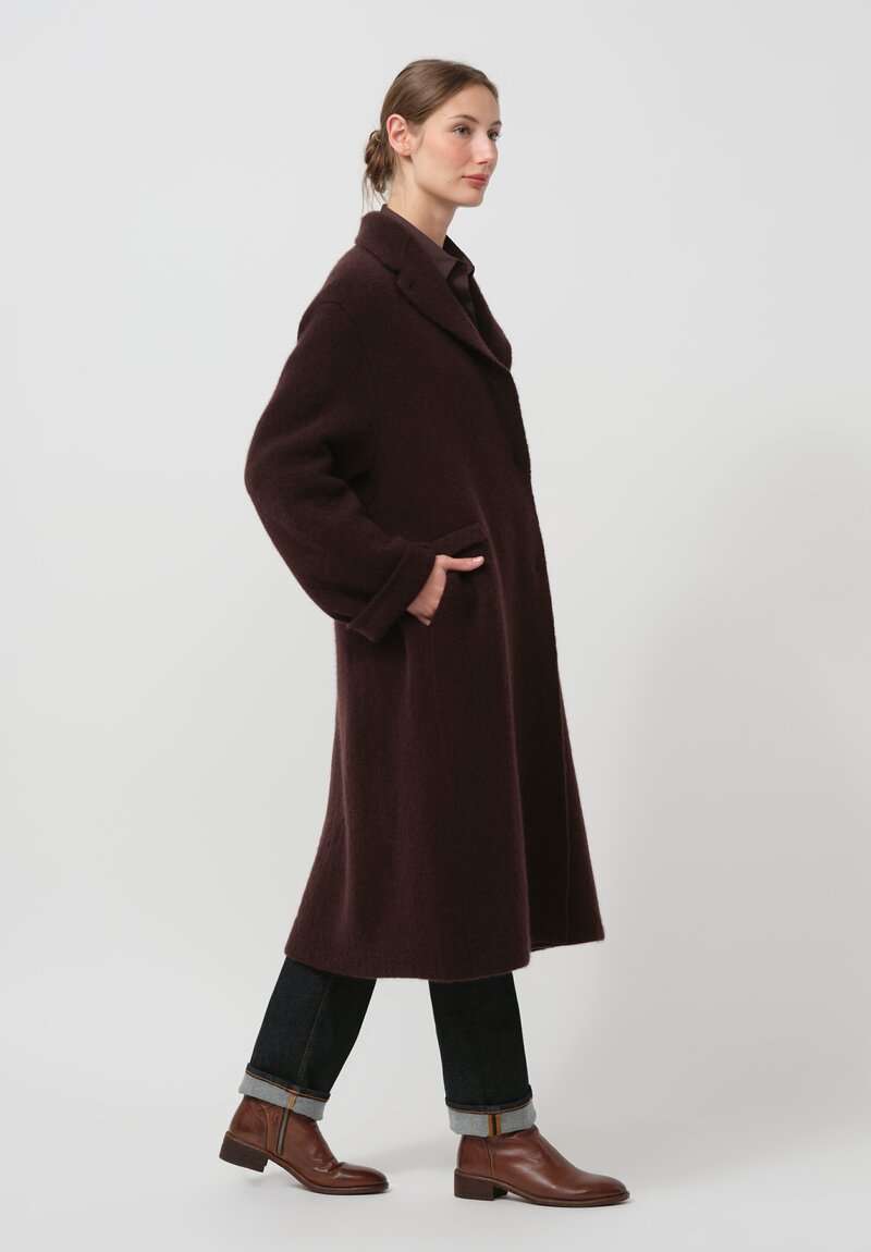 Boboutic Cashmere & Silk Coat in Brown	