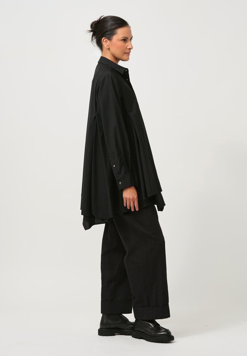 Sacai Long Swing Shirt in Black	