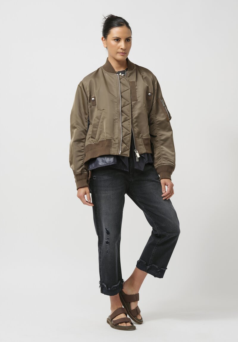 Sacai Nylon Twill Swing Bomber Jacket