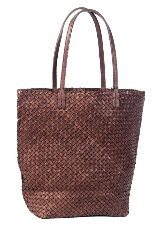 Massimo Palomba Tall Basket Weave Bag in Coffee | Santa Fe Dry Goods ...