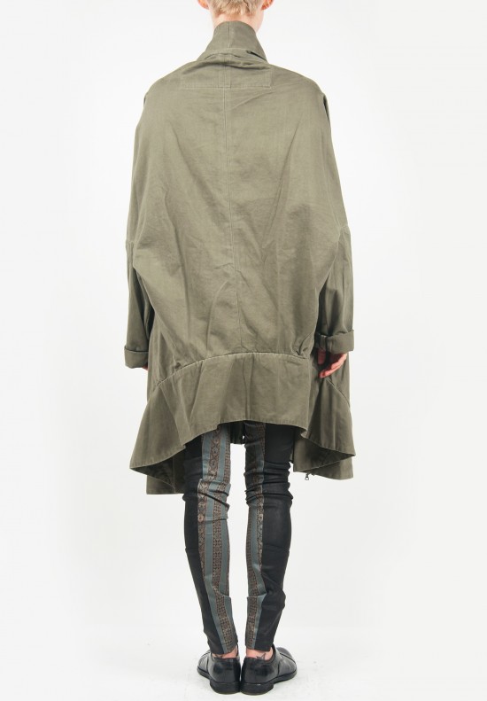 Gary Graham A Line Wrap Coat in Green