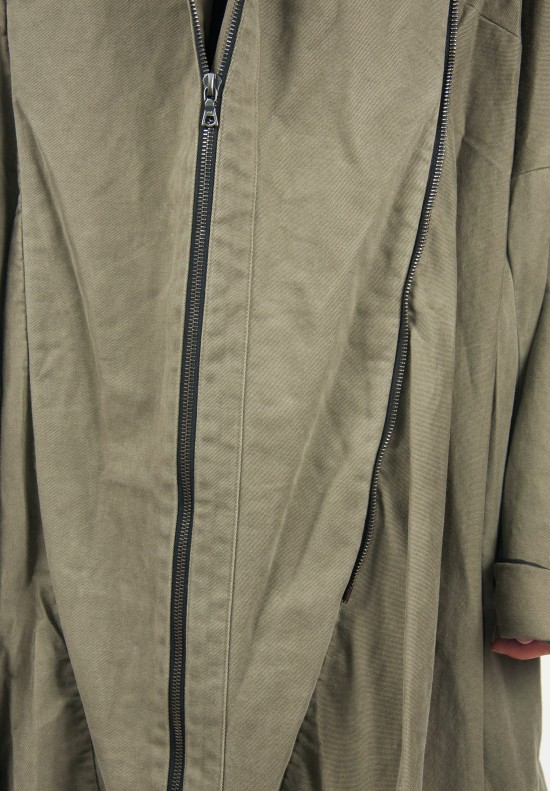 Gary Graham A Line Wrap Coat in Green