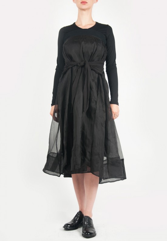 Gary Graham Long Strapless Tie-Dress/Skirt in Black