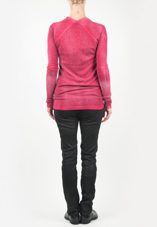 Wellness Cashmere Scoop Neck Pullover in Pink