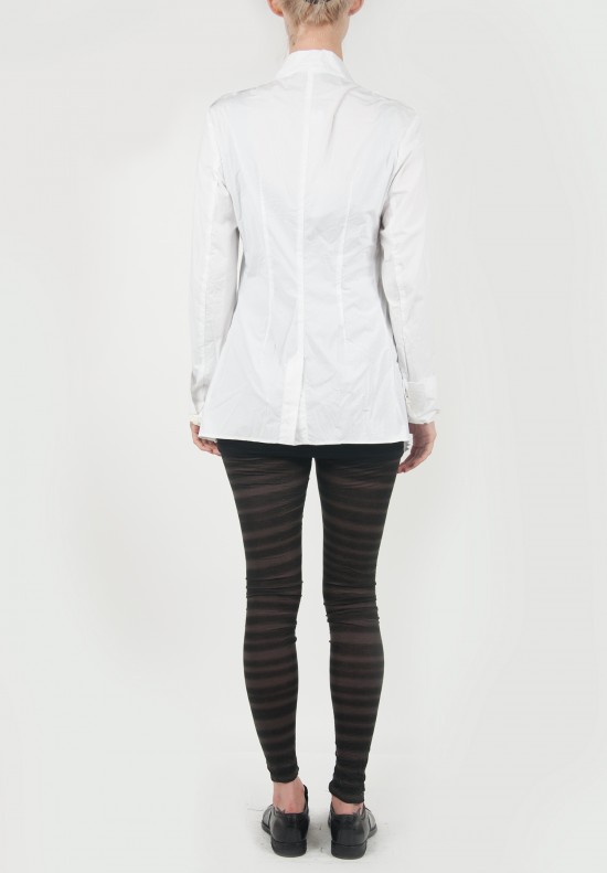 Rundholz Button Down Blouse in White