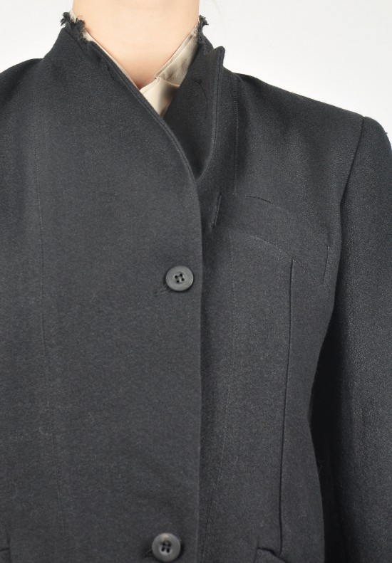 Lost & Found Single-Breated Cutout Blazer in Black