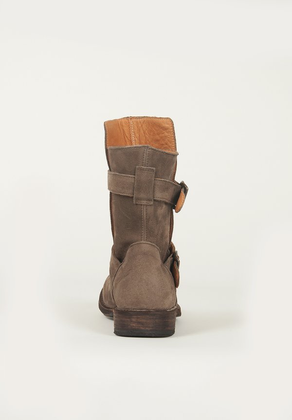 Fiorentini and Baker 2 Buckle Eternity Boot in Ice Suede	