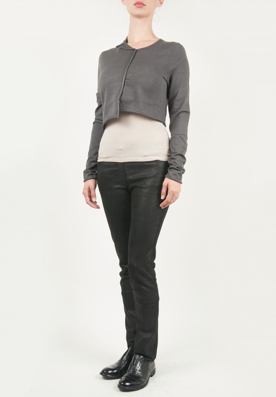 Rundholz Black Label Asymmetrical Crop Top in Platinum