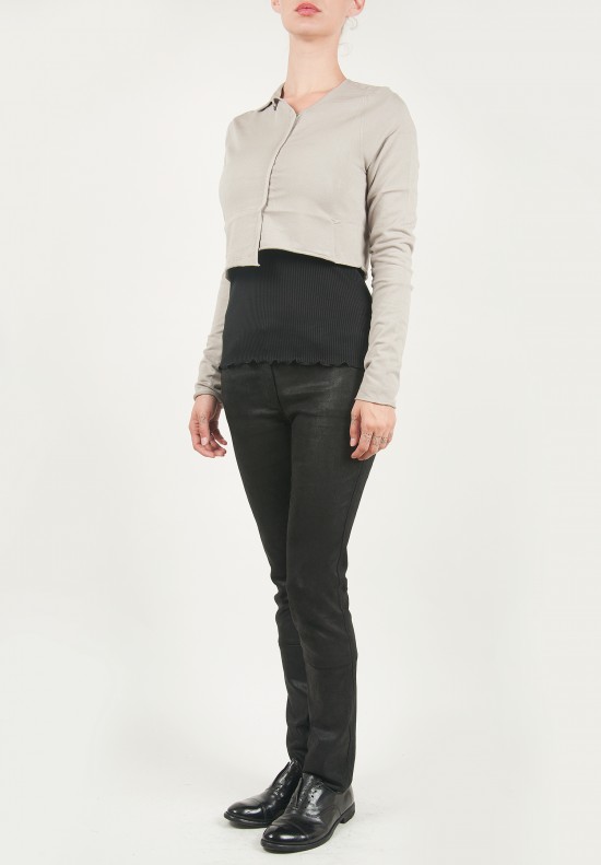 Rundholz Black Label Asymmetrical Crop Top in Aluminum