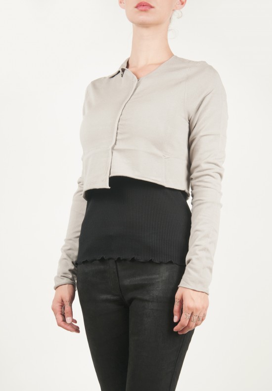 Rundholz Black Label Asymmetrical Crop Top in Aluminum
