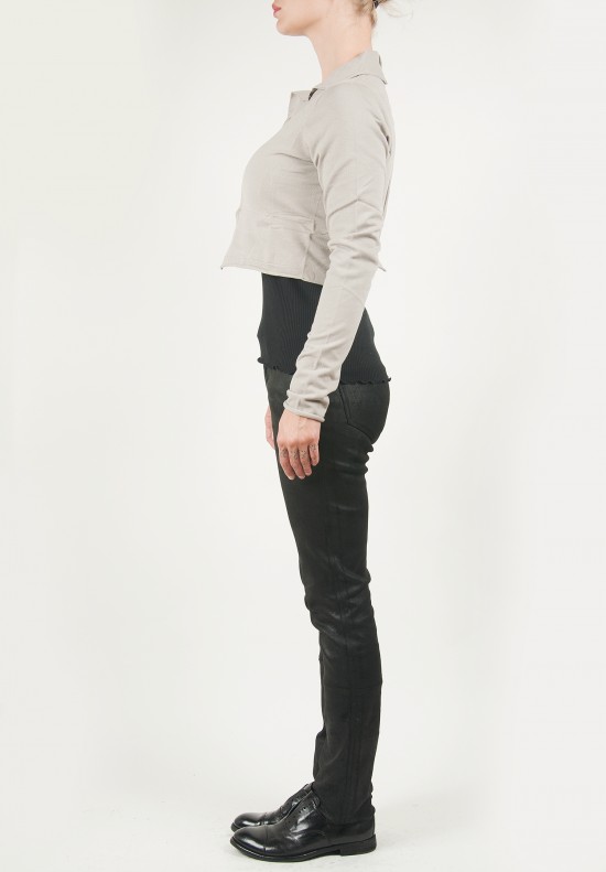 Rundholz Black Label Asymmetrical Crop Top in Aluminum