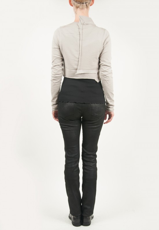 Rundholz Black Label Asymmetrical Crop Top in Aluminum