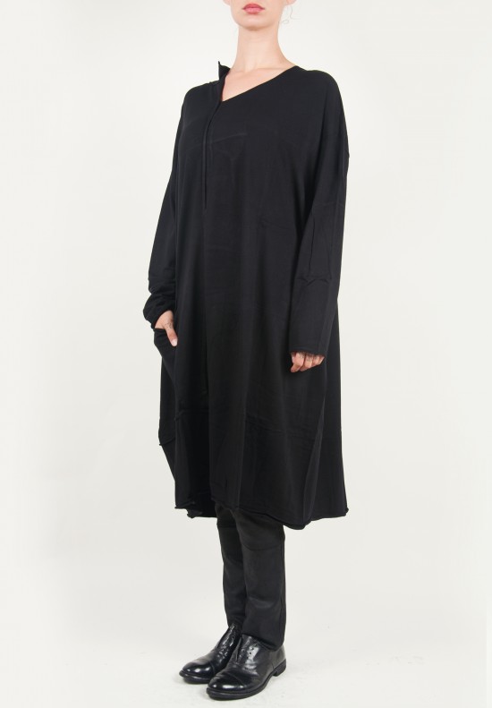 Rundholz Black Label Asymmetrical Pocket Dress in Black | Santa Fe Dry ...