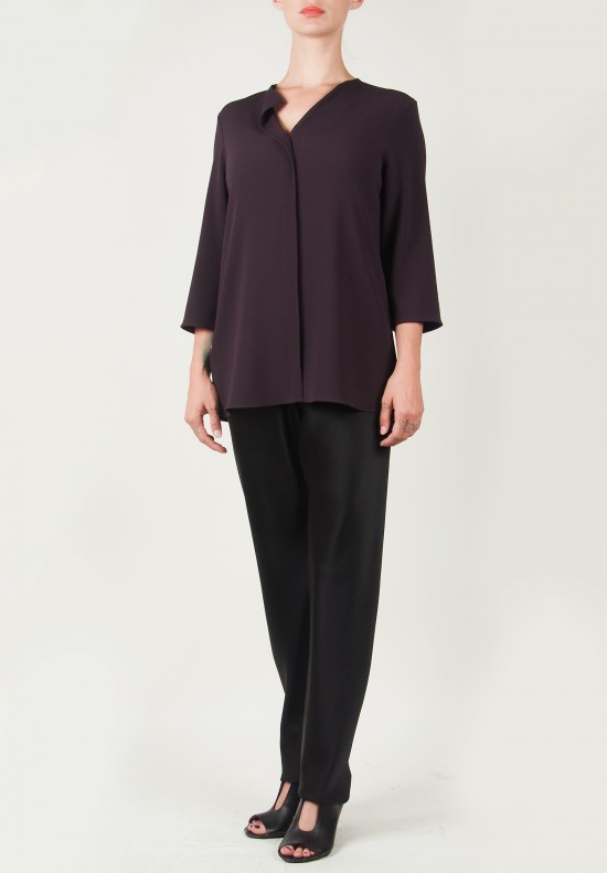 Peter Cohen Satin Bias Pants in Black