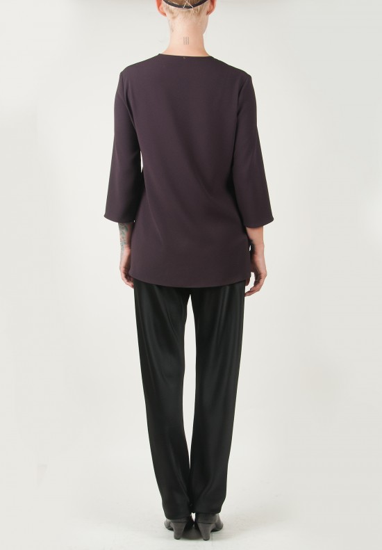 Peter Cohen Satin Bias Pants in Black