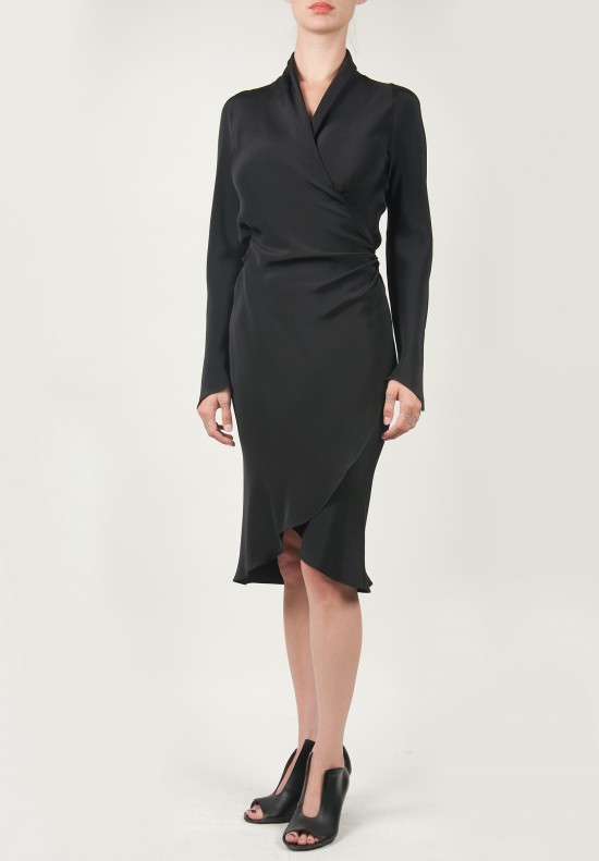 Peter Cohen Satin Rhyme Dress in Black