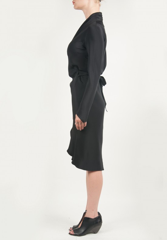 Peter Cohen Satin Rhyme Dress in Black