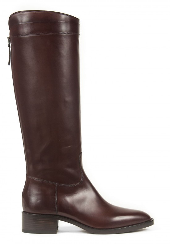 Sartore Tall Low Heel Boot in Dark Brown