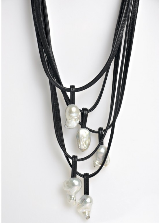 Monies 5 Strand Pearl Necklace