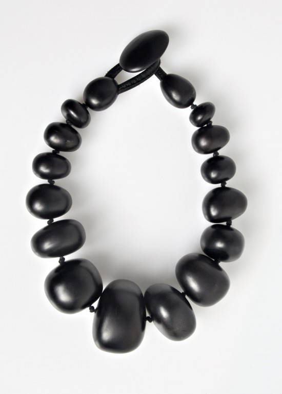 Monies Ebony Pebble Necklace