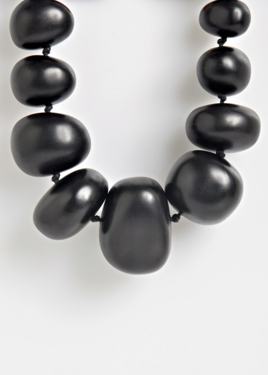 Monies Ebony Pebble Necklace