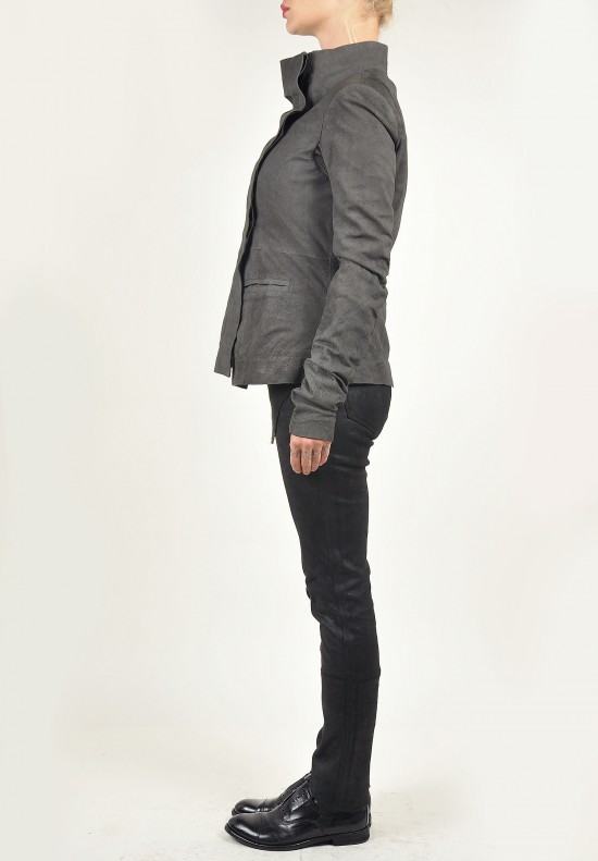 Rick Owens Moody Clean Biker Jacket in Dark Dust