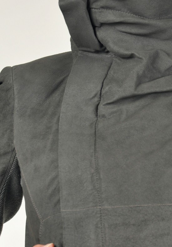 Rick Owens Moody Clean Biker Jacket in Dark Dust