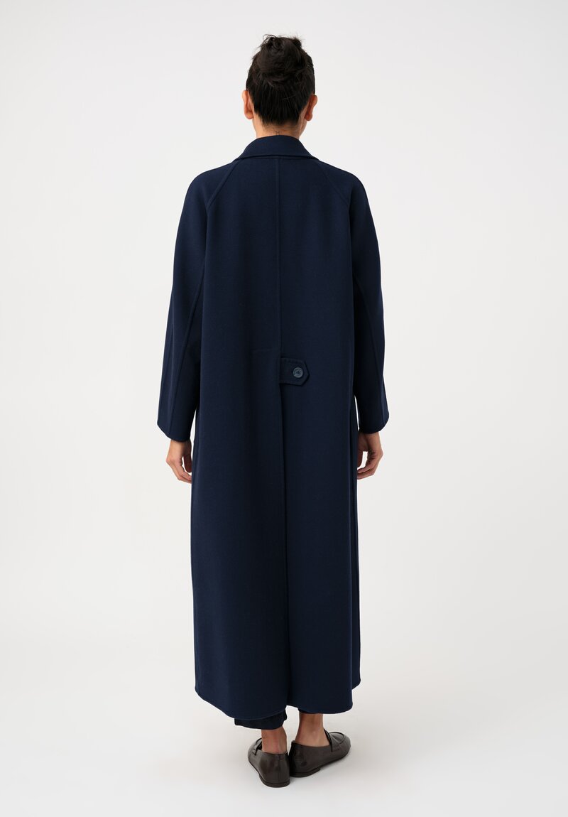 Asciari Felted Thermal Louise Coat in Navy Blue