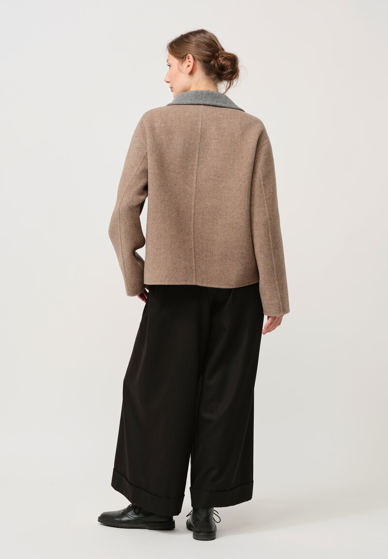 Nanna Pause Felted Erin Jacket in Grigio & Beige Brown