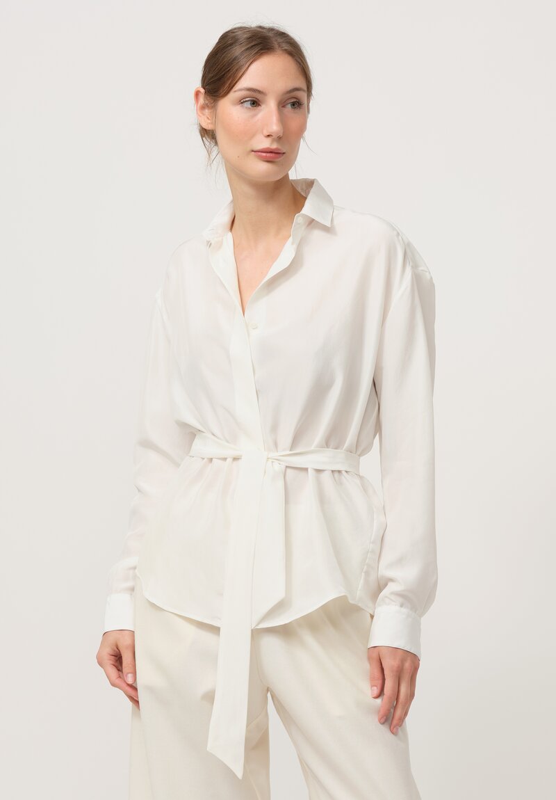 Asciari Silk Vega Shirt in Natural	