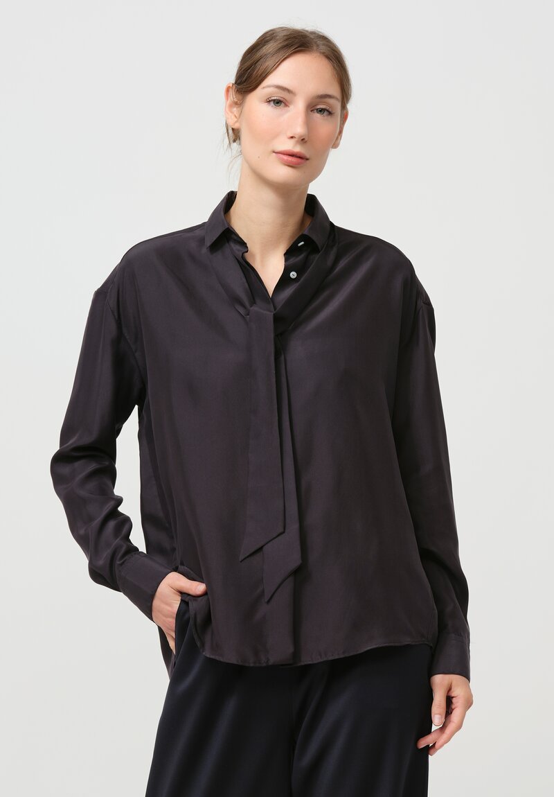 Asciari Silk Vega Shirt in Black 