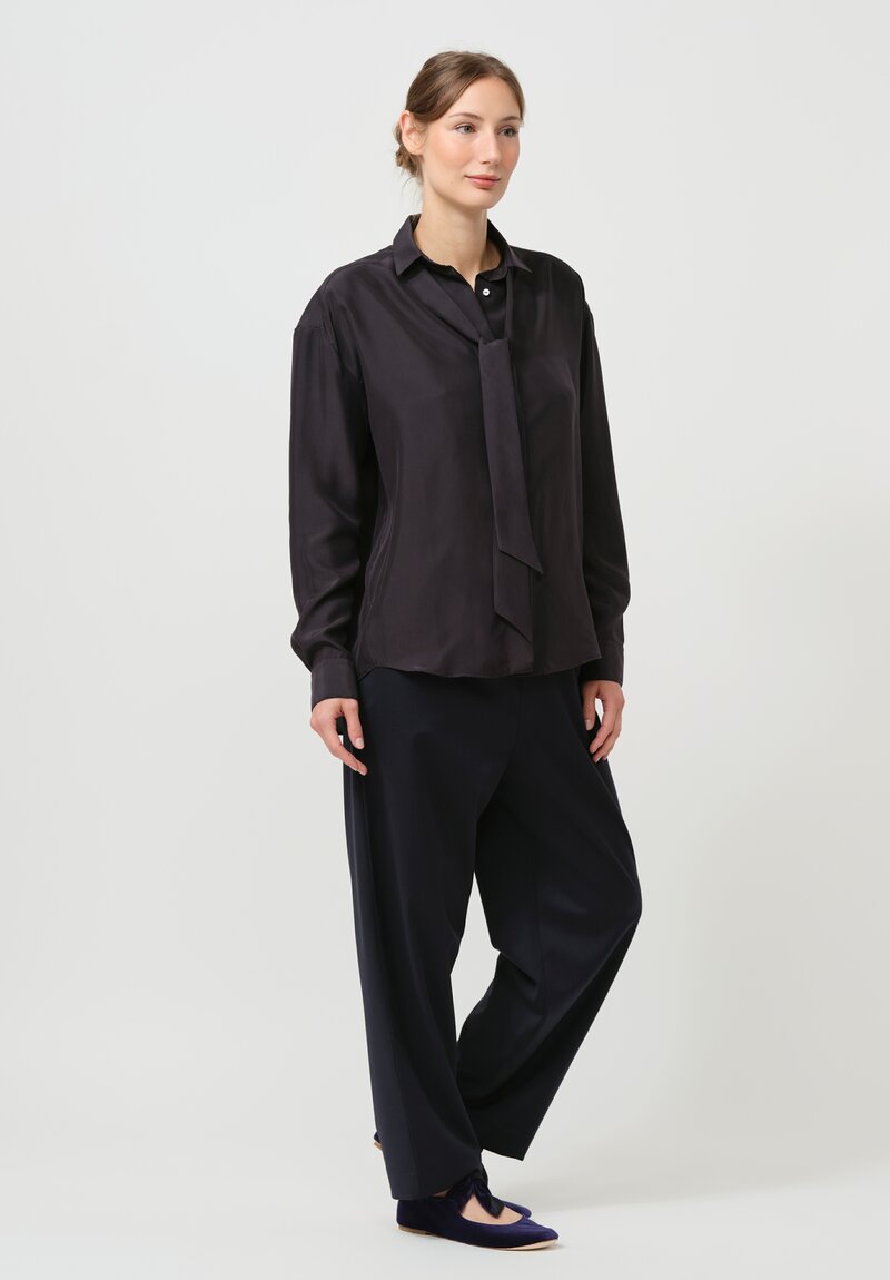 Asciari Silk Vega Shirt in Black	