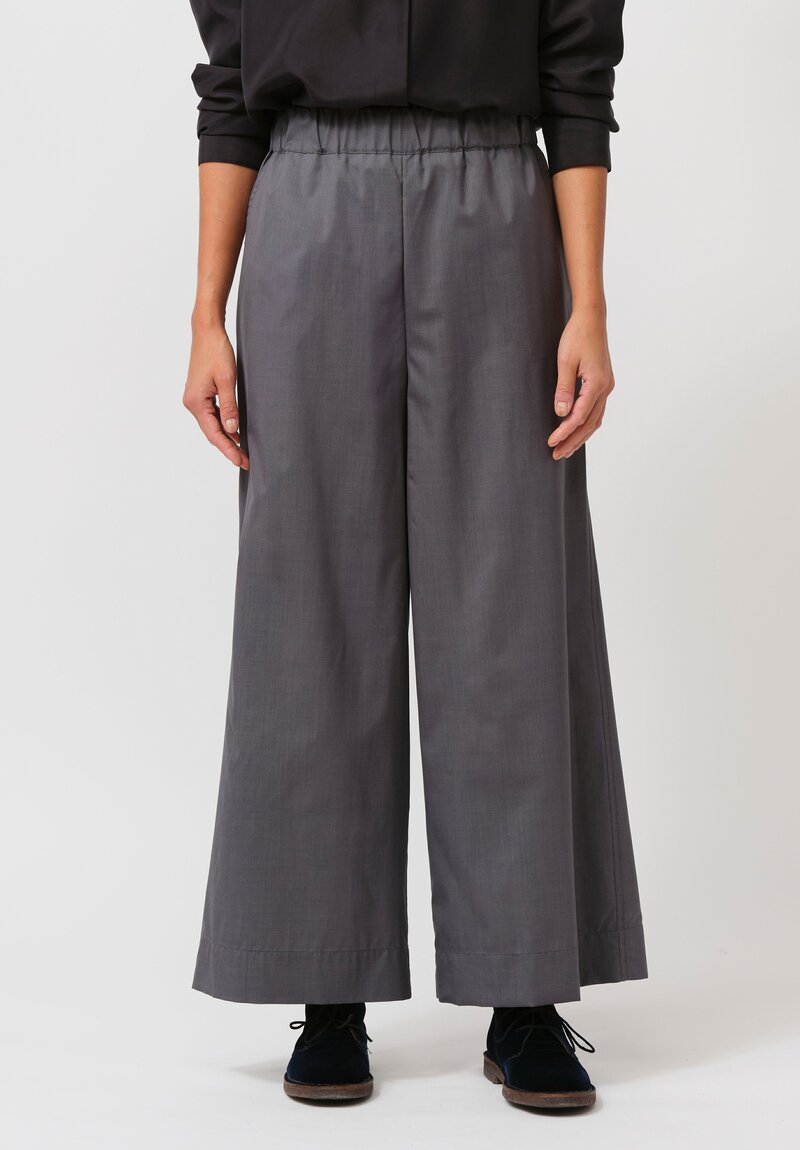 Asciari Wool & Silk Acero Pants in Grafite Grey	