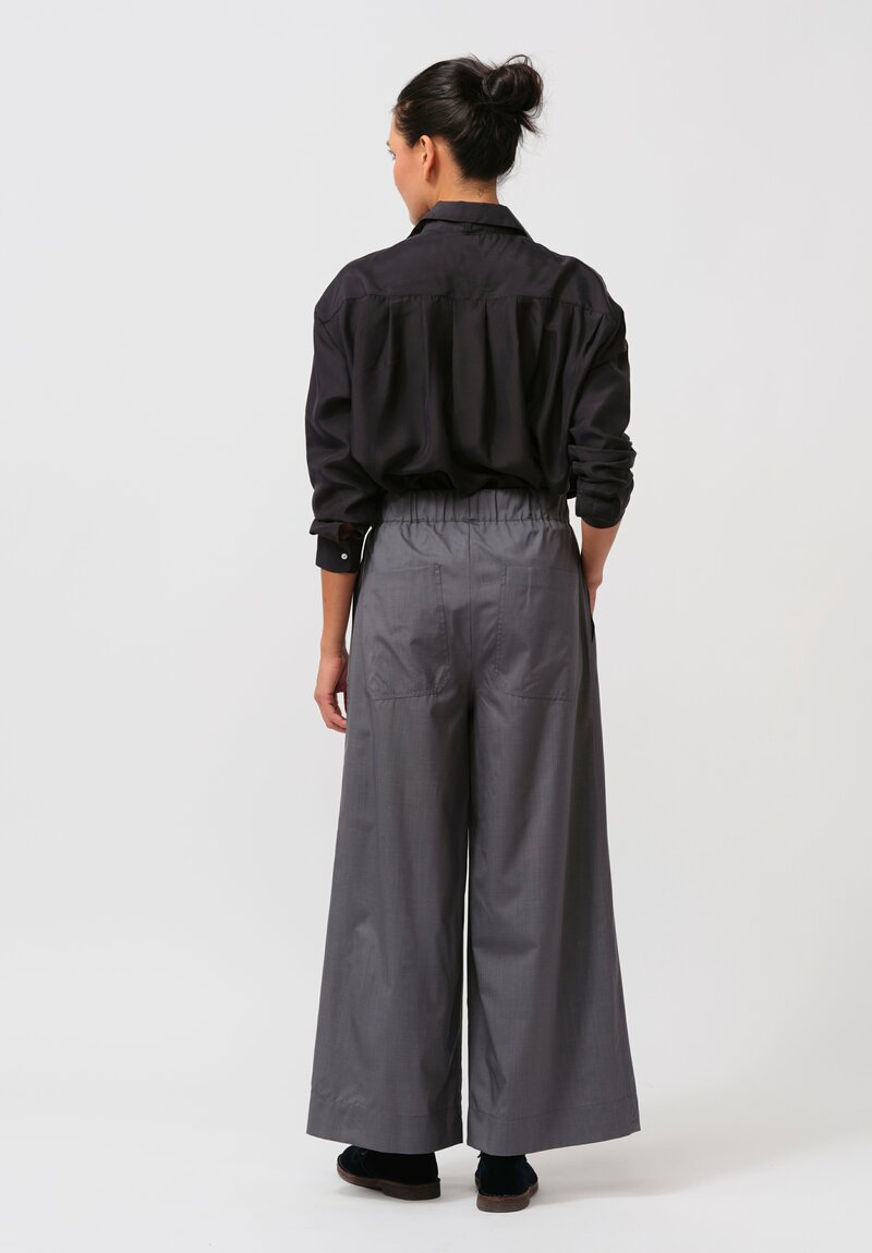 Asciari Wool & Silk Acero Pants in Grafite Grey	