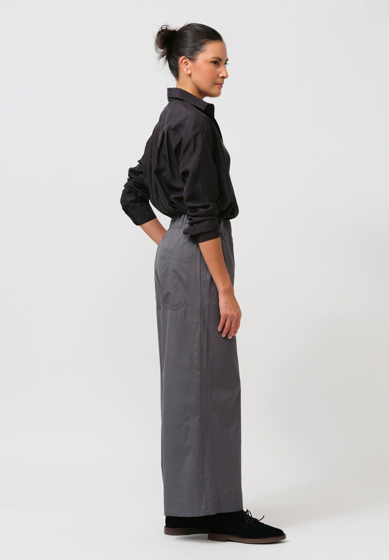 Asciari Wool & Silk Acero Pants in Grafite Grey	