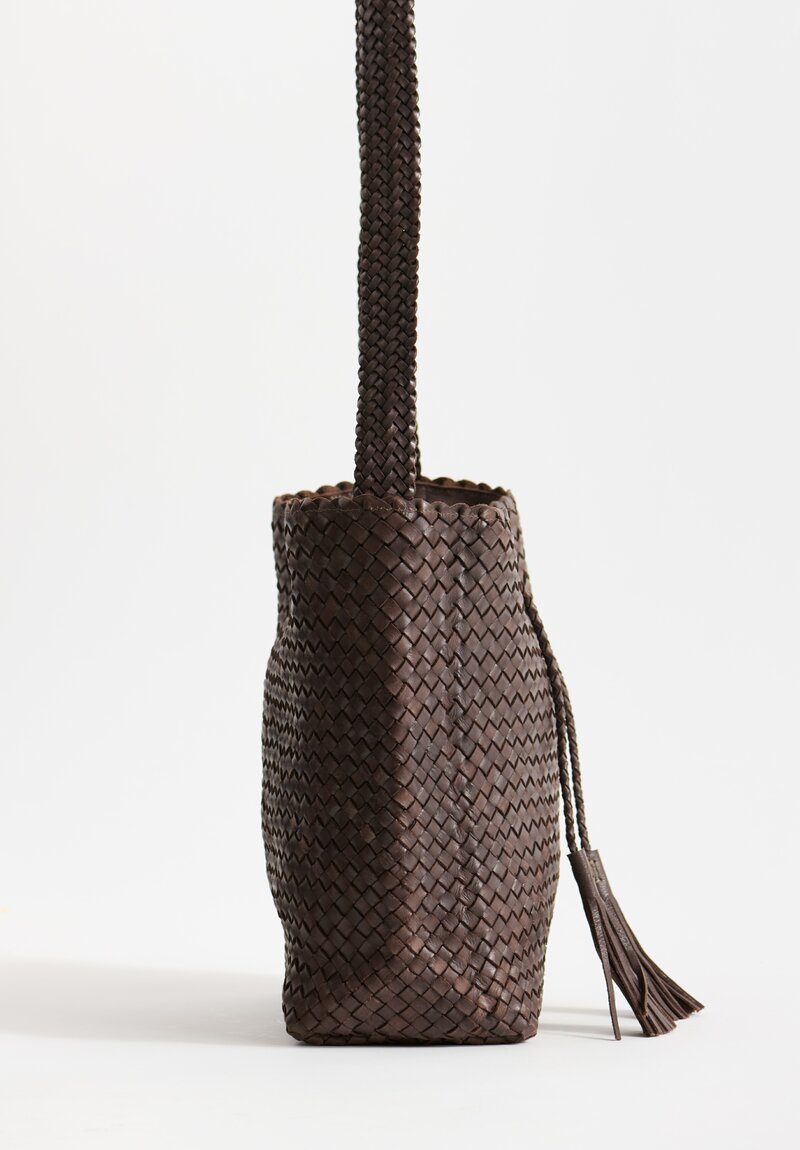 Massimo Palomba Victoria Wood Shoulder Bag in Ebano Brown	