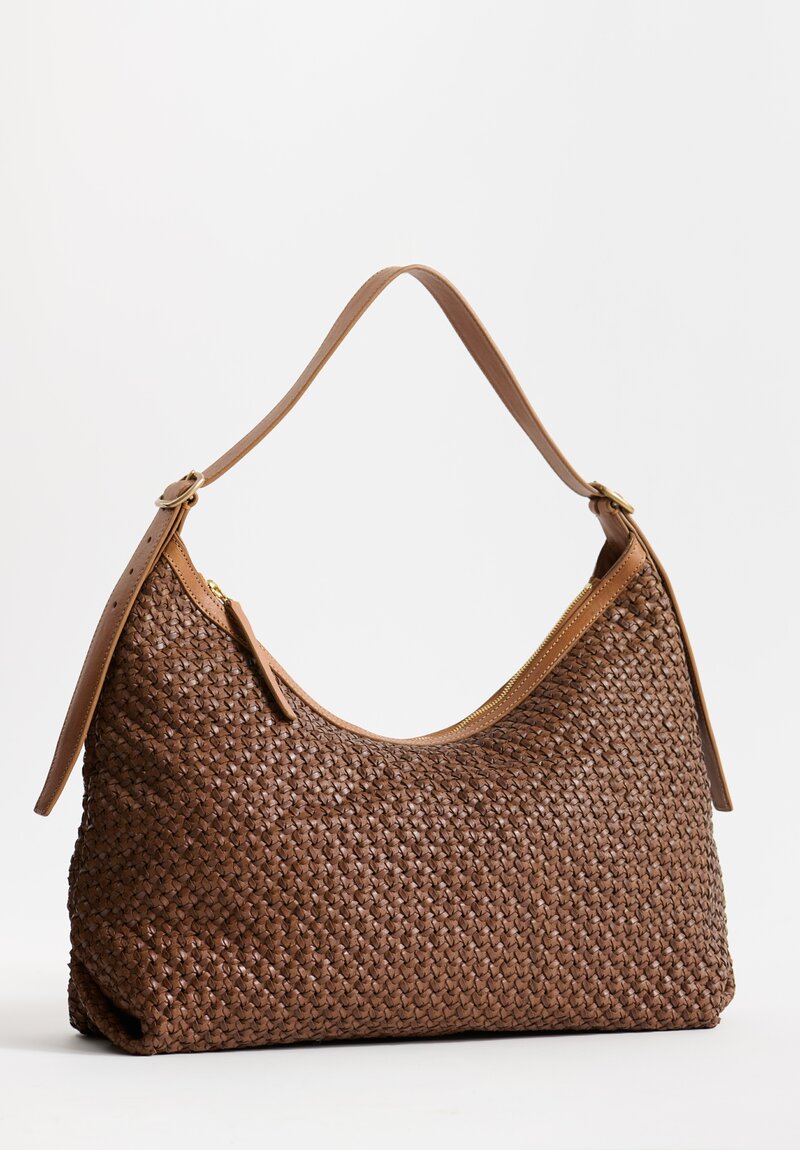 Massimo Palomba Handwoven Antigone Shoulder Bag in Dune Brown