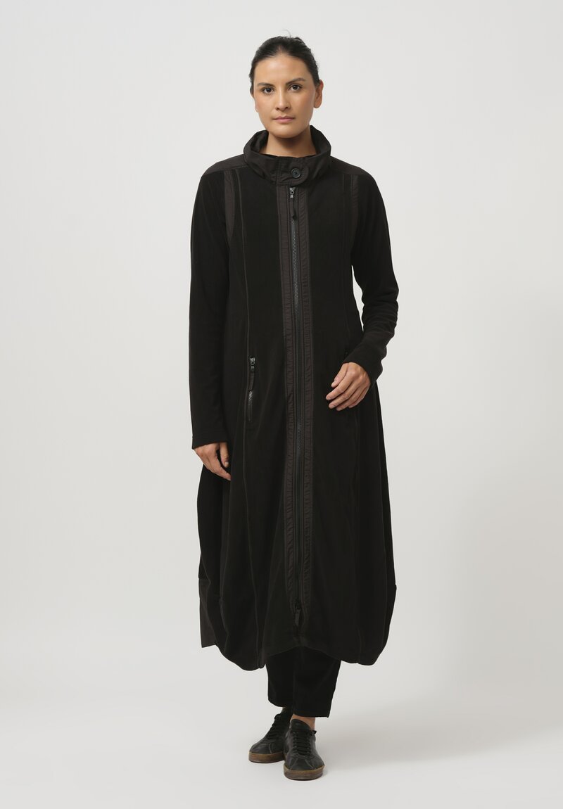 Rundholz Black Label Fleece Duster in Black	