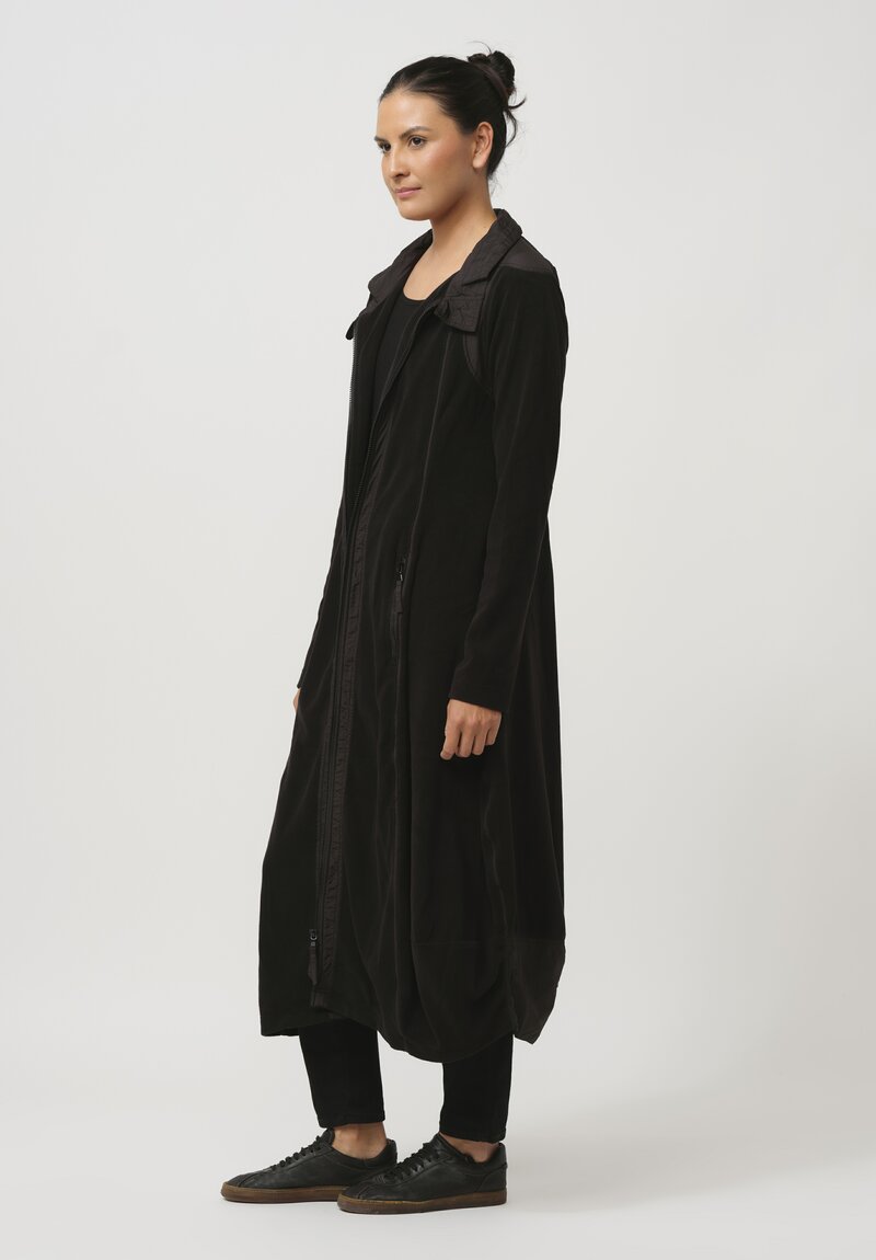 Rundholz Black Label Fleece Duster in Black	