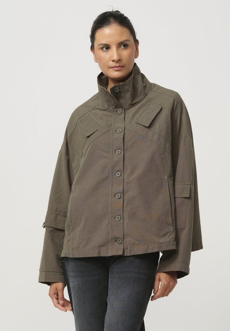  Rundholz Black Label Cotton Panda Patch Jacket in Camp Green	