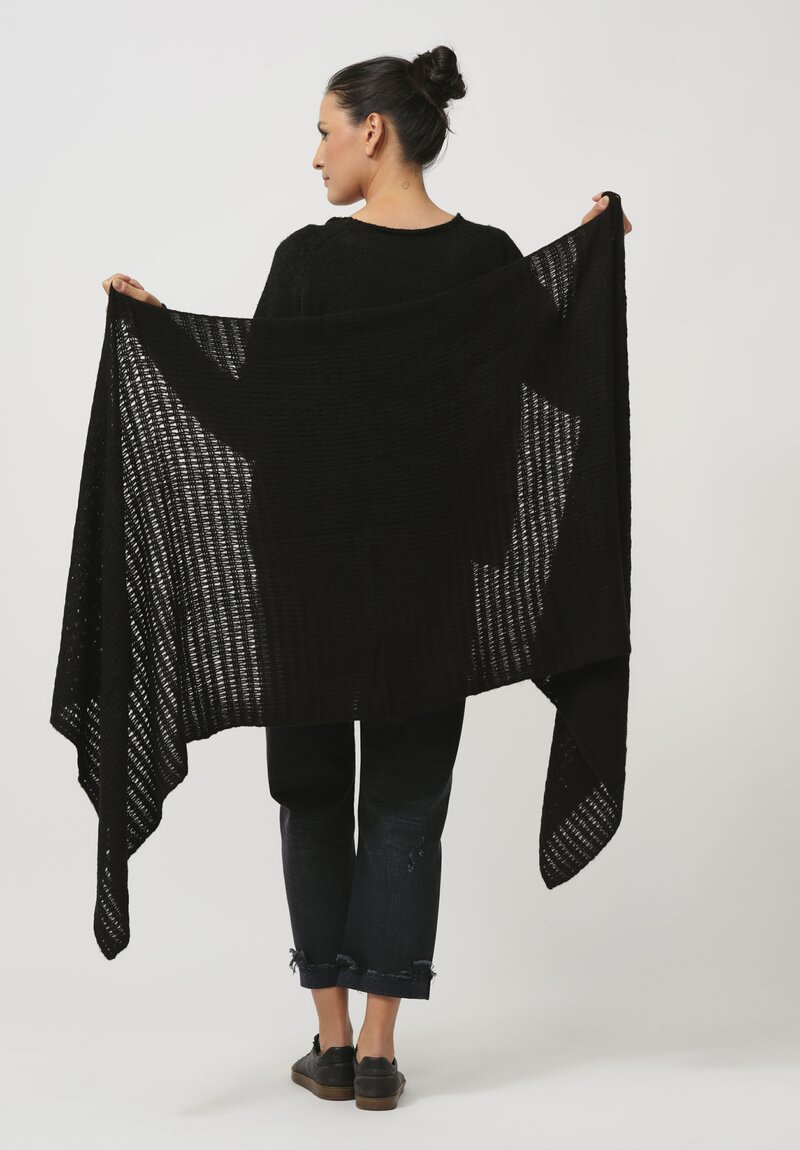 Rundholz Black Label Box-Knit Scarf in Black	