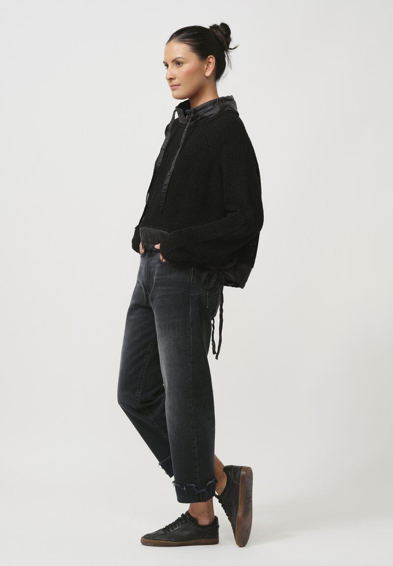 Rundholz Black Label Linen & Cotton Knit Pullover in Black	