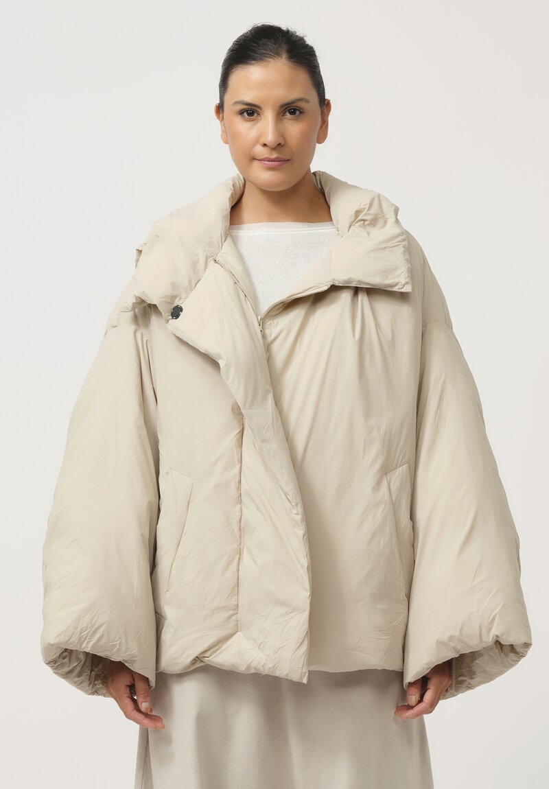 Rundholz Dip Puffer Bell Jacket in Eraser White	